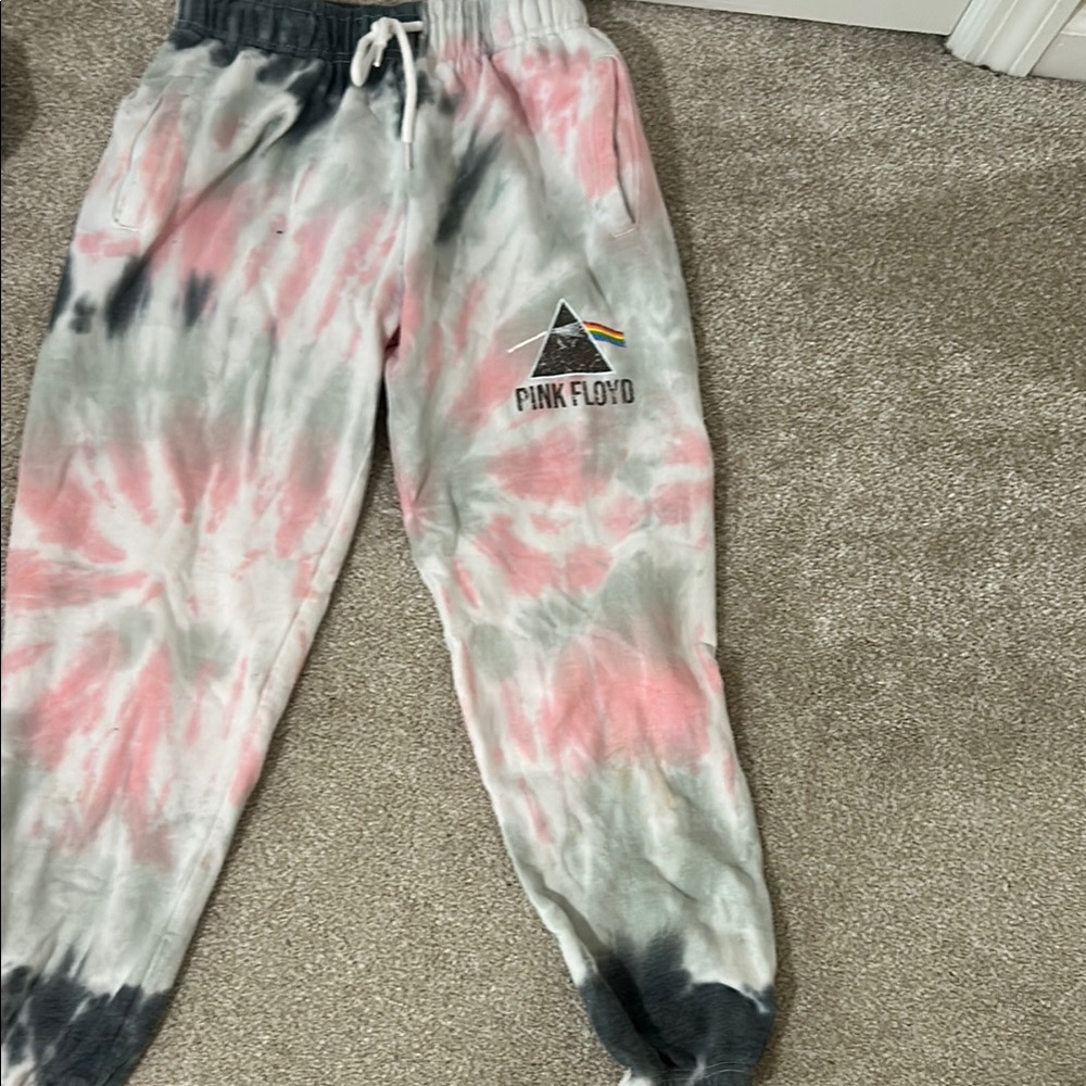 Pink Floyd Kids Tie-Dye Sweatpants - Pink, Gray, White